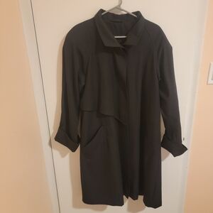 Laura Winston Trench Coat Size 6 Medium Button Down Jacket Academia Vintage 80s